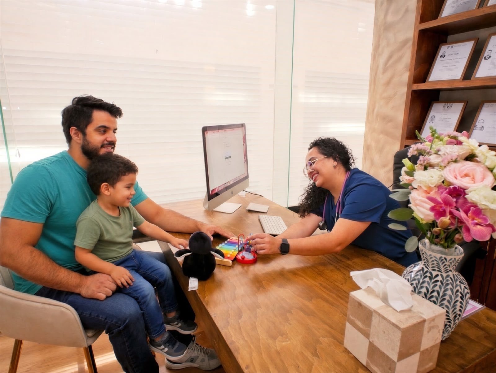 Consulta pediátrica familiar para seguimiento del desarrollo